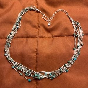 Jay King DTR Liquid Silver & Turquoise Necklace